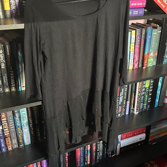 inside out Tops - Chic Black Long Sleeve Women's Top